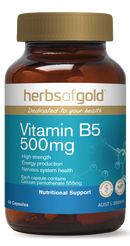 Herbs of Gold Vitamin B5 500mg 60 VC