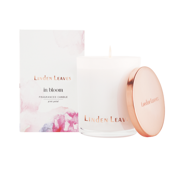 Linden Leaves Pink Petal Soy Wax Candle 300g