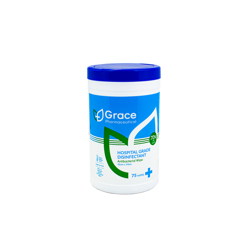 Grace Pharmeceutical Disintectant Antibacterial Wipes 75 wipes