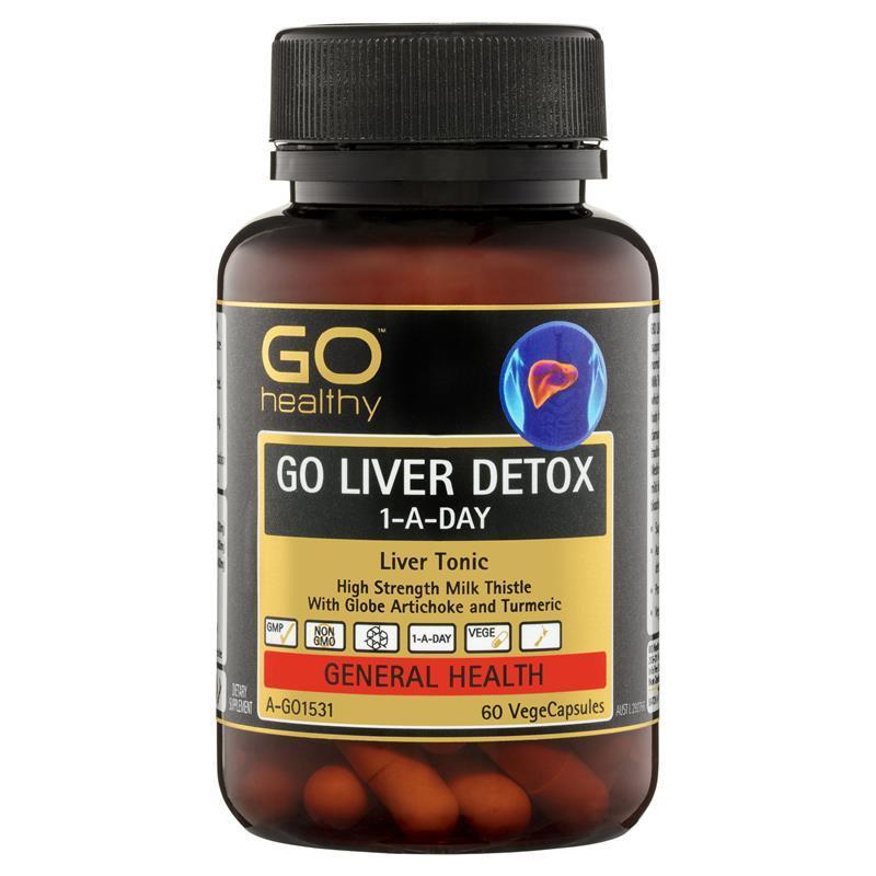 GO Healthy Liver Detox 1-A-Day 60 Vege Capsules