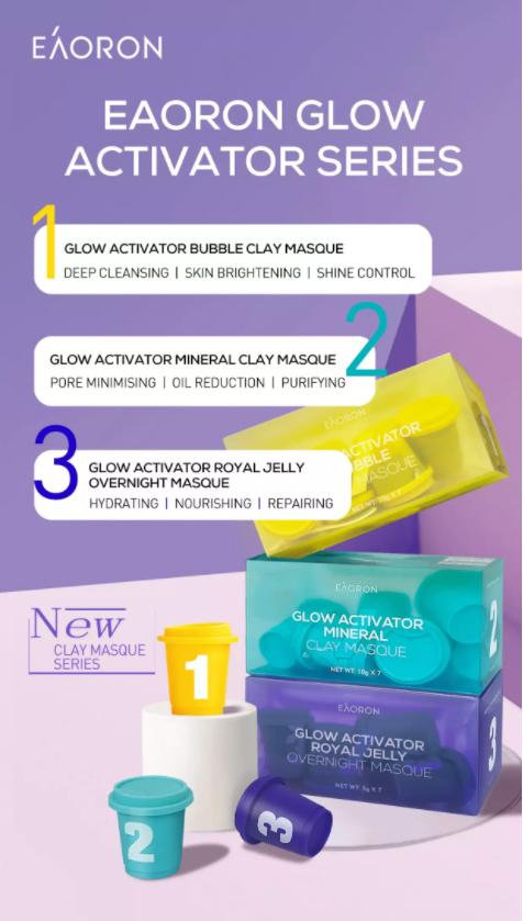 Eaoron Glow Activator Royal Jelly Overnight Masque 10g*7 - Purple