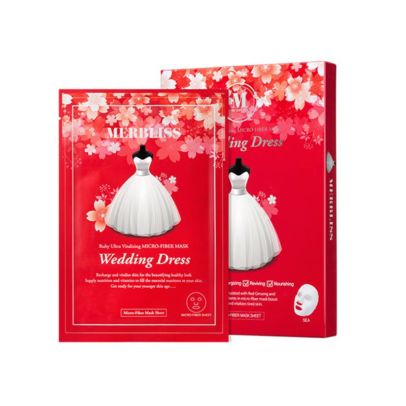 Merbliss Wedding Dress Ruby Ultra Rich Vitalizing Micro-Fiber Mask 5 Sheets