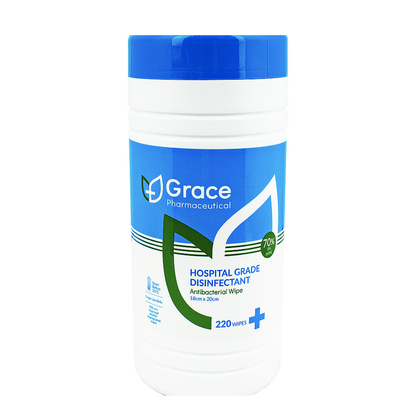 Grace Pharmeceutical Disintectant Antibacterial Wipes 220 wipes