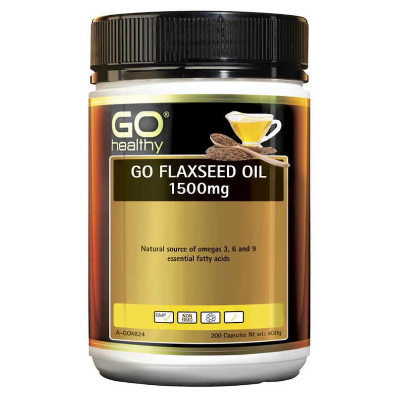 GO Healthy Flaxseed Oil 1500mg 200 Capsules