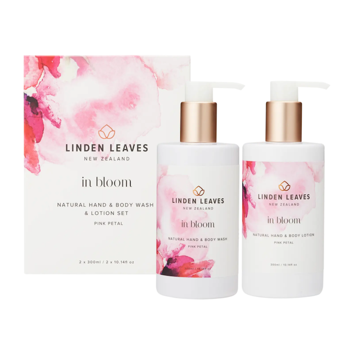 Linden Leaves In Bloom Pink Petal Hand & Body Wash & Lotion Boxed Set
