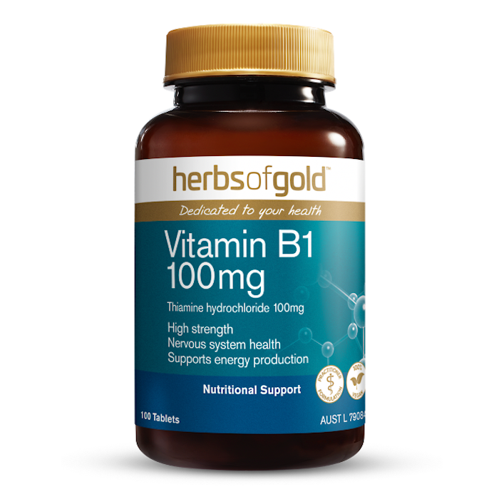 Herbs of Gold Vitamin B1 100mg 100 Tablets