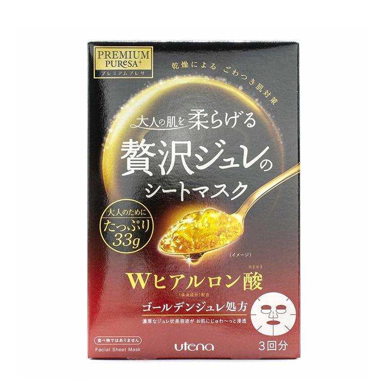 Utena Premium Puresa Golden Jelly Hyaluronic Acid Face Mask 3 Sheets