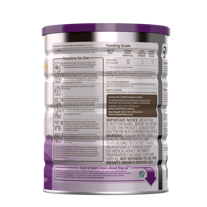 a2 Platinum® Premium follow-on formula 900g