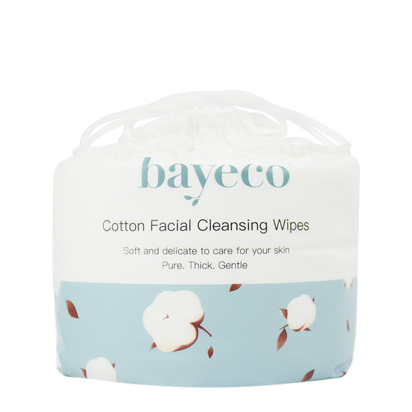 Bayeco Cotton Facial Cleansing Wipes 80pc in rolls