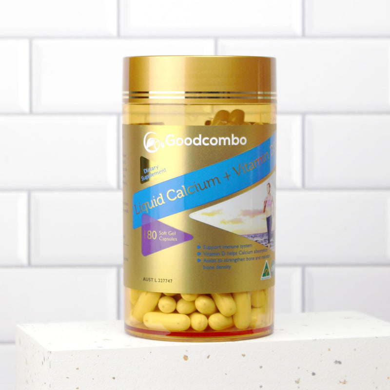 Goodcombo Liquid Calcium + Vitamin D3 180 Soft Gel Capsules