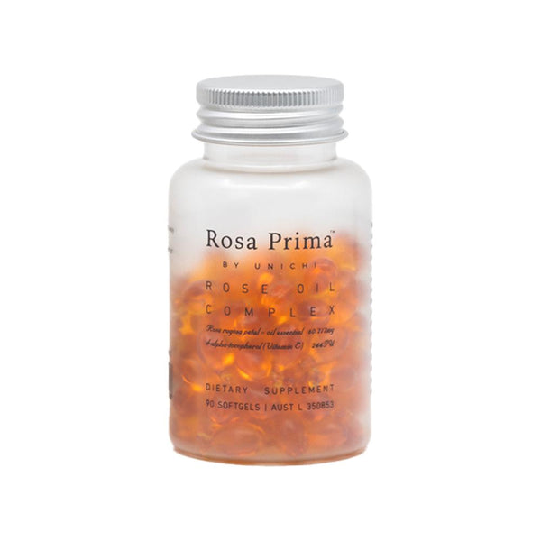 Unichi Rosa Prima Rose Oil Complex 90 Soft Gels